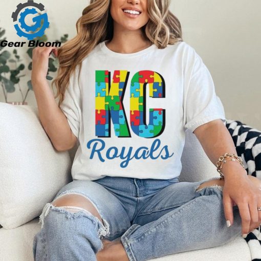 Autism KC Royals Baseball puzzle shirt