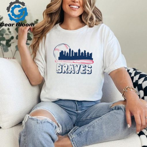 Braves baseball city skyline shirt
