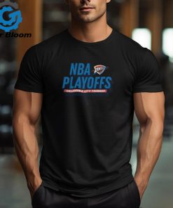 Fanatics Branded Heather Gray Oklahoma City Thunder 2024 NBA Playoffs Defensive Stance T Shirt