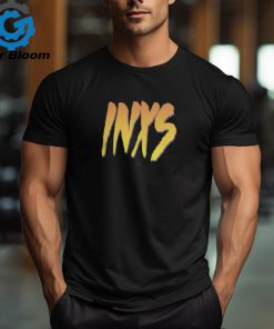 INXS Merch INXS Brush Logo Black T Shirt