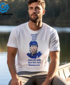 Jonathan Tanner Miller Vancouver Canucks hockey 800th NHL game april 18th 2024 Winnipeg Jets shirt