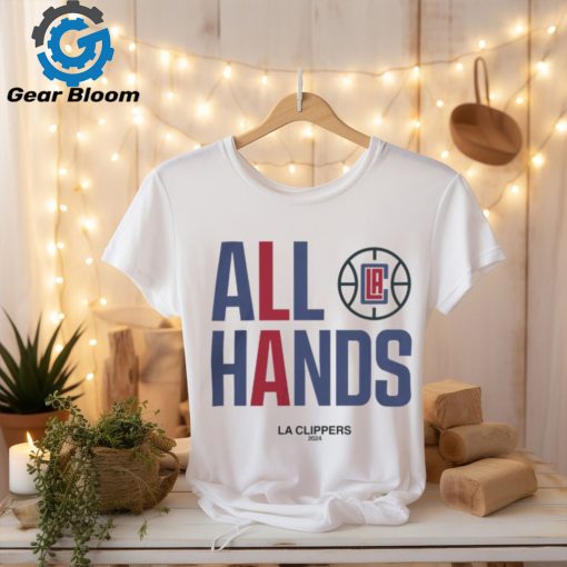 LA Clippers Unisex 2024 All Hands NBA Playoffs Mantra T Shirt