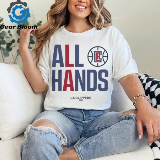 LA Clippers Unisex 2024 All Hands NBA Playoffs Mantra T Shirt