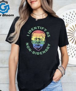 LGBT Pride Joe Biden I identify as non Bidenary funny face shirt