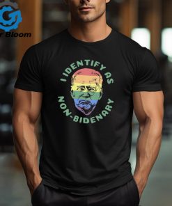 LGBT Pride Joe Biden I identify as non Bidenary funny face shirt