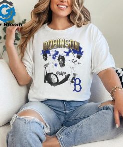 Mitchell & Ness Jackie Robinson Cream Brooklyn Dodgers Cooperstown Collection Vintage Collage T Shirt