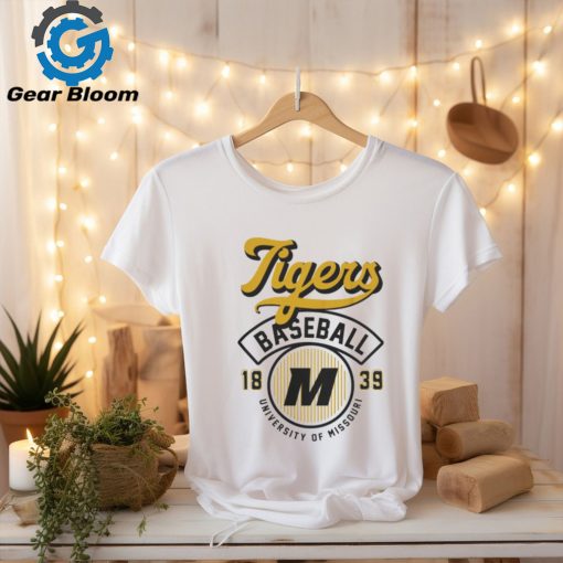 Mizzou Tigers Baseball Stripes Off White T Shirt