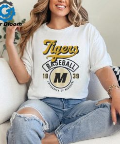 Mizzou Tigers Baseball Stripes Off White T Shirt