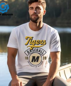 Mizzou Tigers Baseball Stripes Off White T Shirt