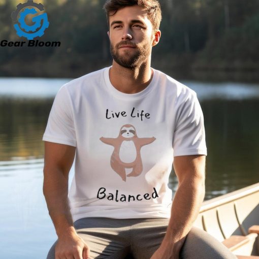 Msg Live Life Balanced Sloth T shirt