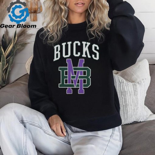 NBA Milwaukee Bucks Spell Out T Shirts