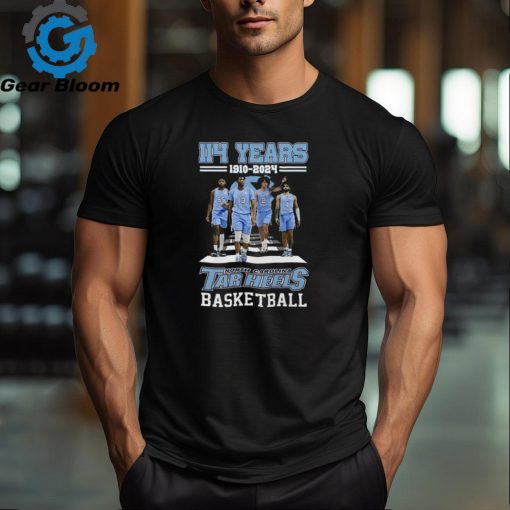 North Carolina Tar Heels Basketball 114 Years 1910 2024 T Shirt