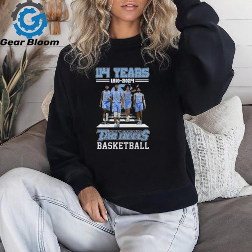 North Carolina Tar Heels Basketball 114 Years 1910 2024 T Shirt