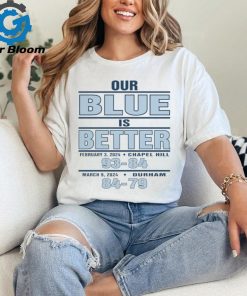 North Carolina Tar Heels our blue is better shirt