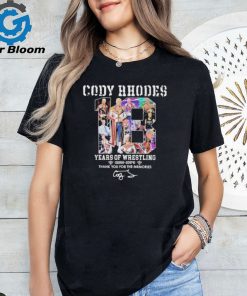 Official Cody Rhodes 18 Years Years Of Wrestling 2006 2024 Thank You For The Memories Shirt