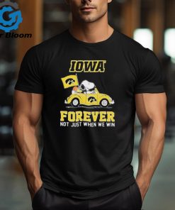 Official Peanuts Snoopy And Woodstock Iowa Hawkeyes National Championship On Car Forever Not Just When We Win Shirt