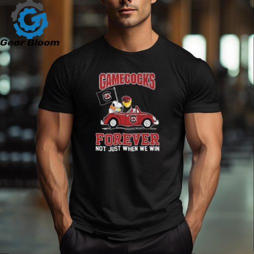 Official Peanuts Snoopy And Woodstock South Carolina Gamecocks National Championship On Car Forever Not Just When We Win Shirt