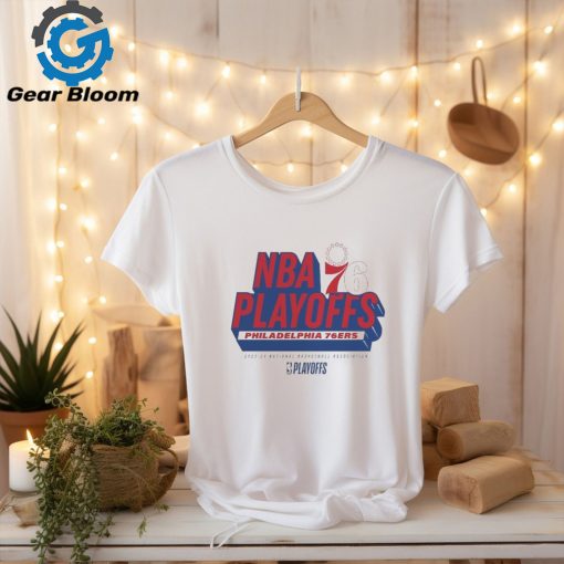 Official Philadelphia 76ers 2024 NBA Playoffs Defensive Stance Logo T Shirt