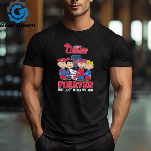 Official The Peanuts Movie Characters Philadelphia Phillies Forever Not Just When We Win Shirt