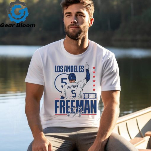 Official freddie Freeman 5 Baseball Player MLB Dodgers Signature Shirt