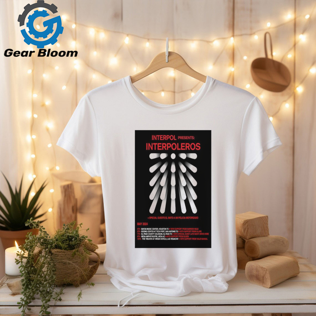 Official interpol May Tour 2024 Poster Shirt Official interpol May Tour 2024 Poster Shirt
