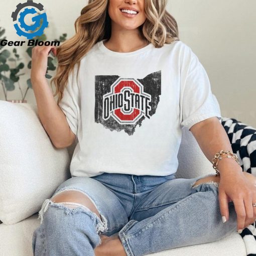 Ohio State Buckeyes State White T Shirt