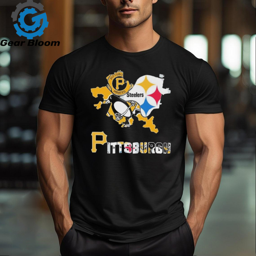 Pittsburgh Map Sports Teams Logo Shirt Pittsburgh Map Sports Teams Logo Shirt