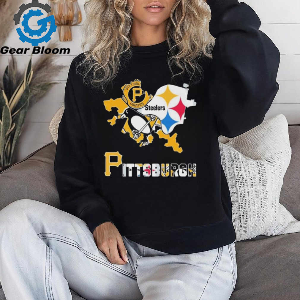 Pittsburgh Map Sports Teams Logo Shirt Pittsburgh Map Sports Teams Logo Shirt