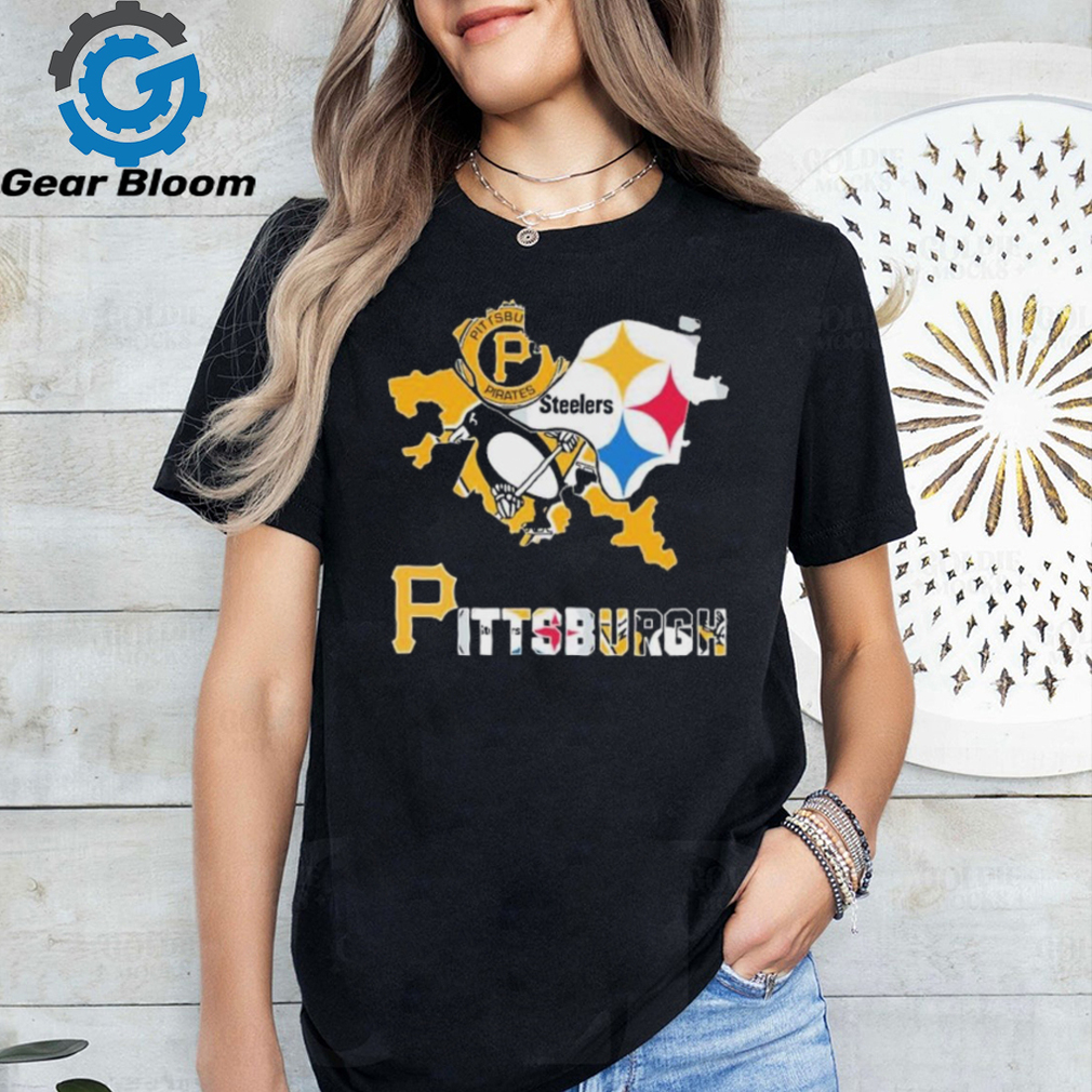 Pittsburgh Map Sports Teams Logo Shirt Pittsburgh Map Sports Teams Logo Shirt