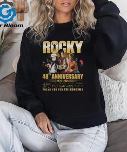 Rocky 48th Anniversary 1976 2024 Thank You For The Memories T Shirt