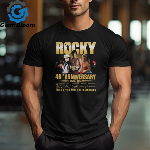 Rocky 48th Anniversary 1976 2024 Thank You For The Memories T Shirt