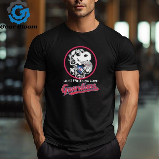 Snoopy I Just Freaking Love Cleveland Guardians Shirt