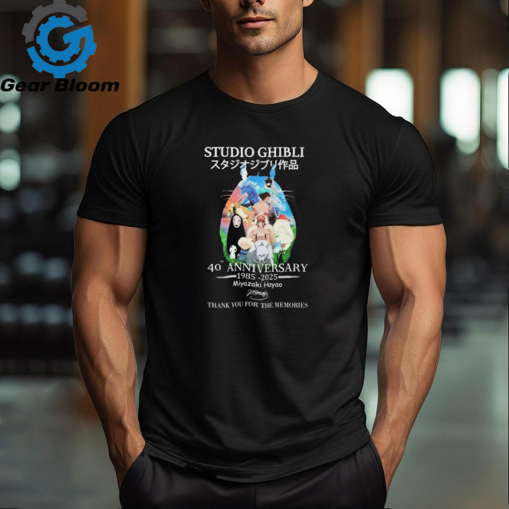 Studio Ghibli 40th Anniversary 1985 2025 Thank You For The Memories Signatures Shirt Studio Ghibli 40th Anniversary 1985 2025 Thank You For The Memories Signatures Shirt