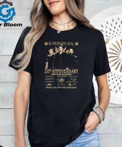 Supernatural 20th Anniversary 2005 2025 Thank You For The Memories T Shirt