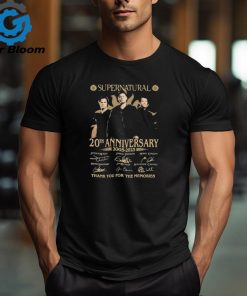 Supernatural 20th Anniversary 2005 2025 Thank You For The Memories T Shirt