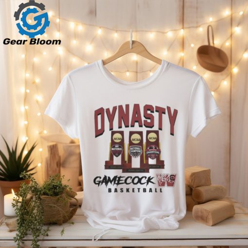 Three Time South Carolina Gamecocks Womens Basketball Dynasty Champs Trophy 2024 Shirt