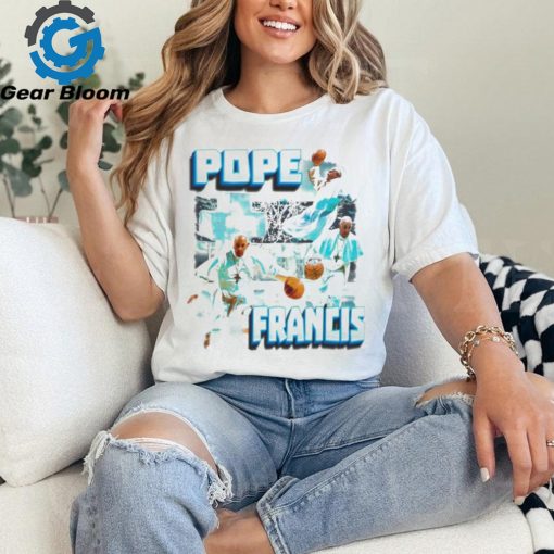 Top Pope Francis play basketball graphic shirt