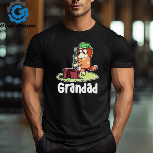 Top retro Bluey Grandad Family Cartoon Shirt