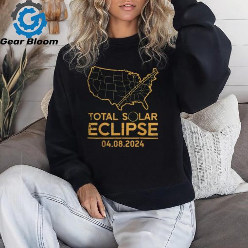 Total Solar Eclipse Map 04.08.24 Totality Shirt