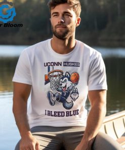 Uconn Huskies 2024 Basketball National Champions Mascot I Bleed Blue Shirt