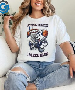 Uconn Huskies 2024 Basketball National Champions Mascot I Bleed Blue Shirt