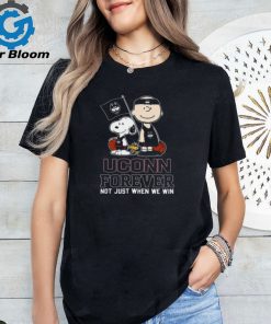 Uconn Huskies Snoopy Characters Shirt, Uconn Forever Not Just When We Win T Shirts