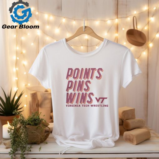 Virginia Tech Wrestling Points Pins Wins T Shirt