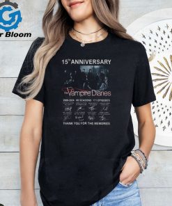 15th Anniversary Vampire Diaries Thank You For The Memories Signature T Shirt