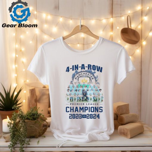 4 In A Row Manchester City Premier League Champions 2023 2024 shirt