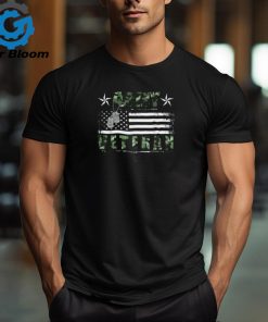 Army Veteran Camo US Flag T Shirt