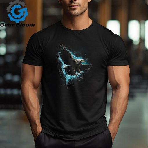 Bald Eagle Bird Nature Usa Lightning T Shirt