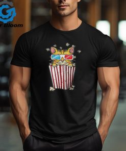 Cat Movies Pun Film Fan Movie Theater Popcorn T Shirt