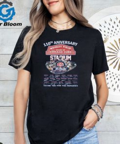 Chicago Cubs Wrigley Field 110th Anniversary Thank You For The Memories T Shirt