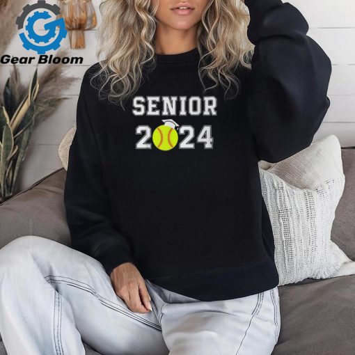 Class Of 2024 Softball Player Senior 2024 High School Grad T Shirt